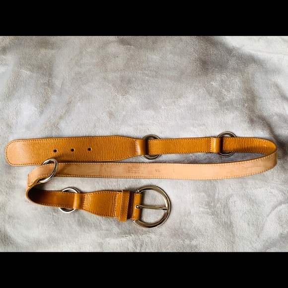 FURLA Genuine Leather Rings Chain Cluster Belt - Picture 3 of 13